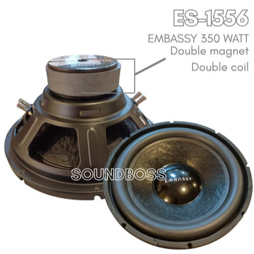SUBWOOFER 15 Inch DOUBLE COIL DOUBLE MAGNET Embassy ES-1556