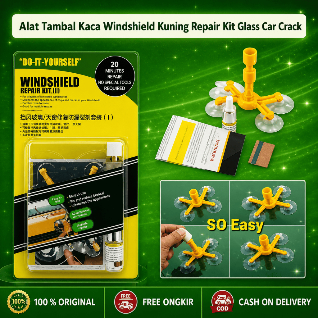 Lem Kaca Mobil Retak Wiendshield Car Crack Glass Repair Kit Lem Kacamata Retak