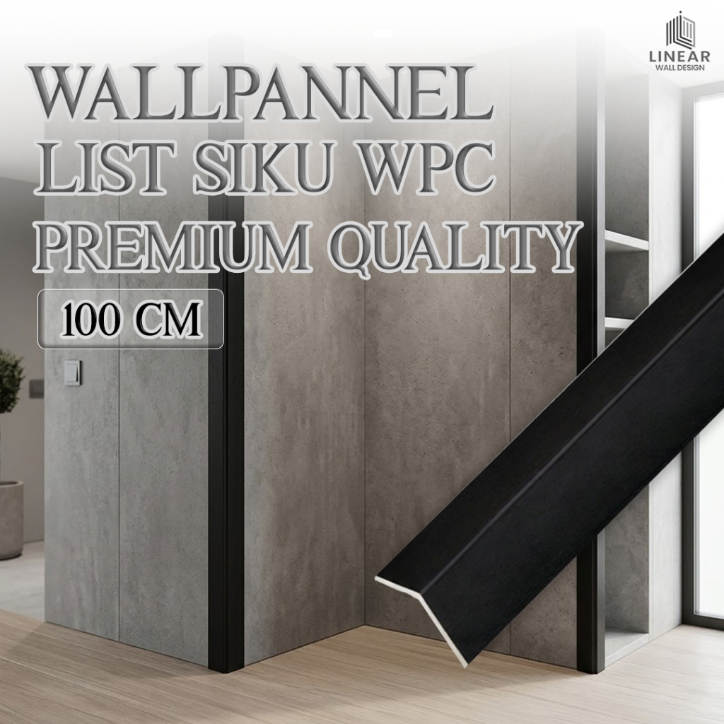 WDL - LIST SUDUT SIKU L WPC WALLPANEL/ LIS PENUTUP WPC /TANGGA / LANTAI / 1 METER