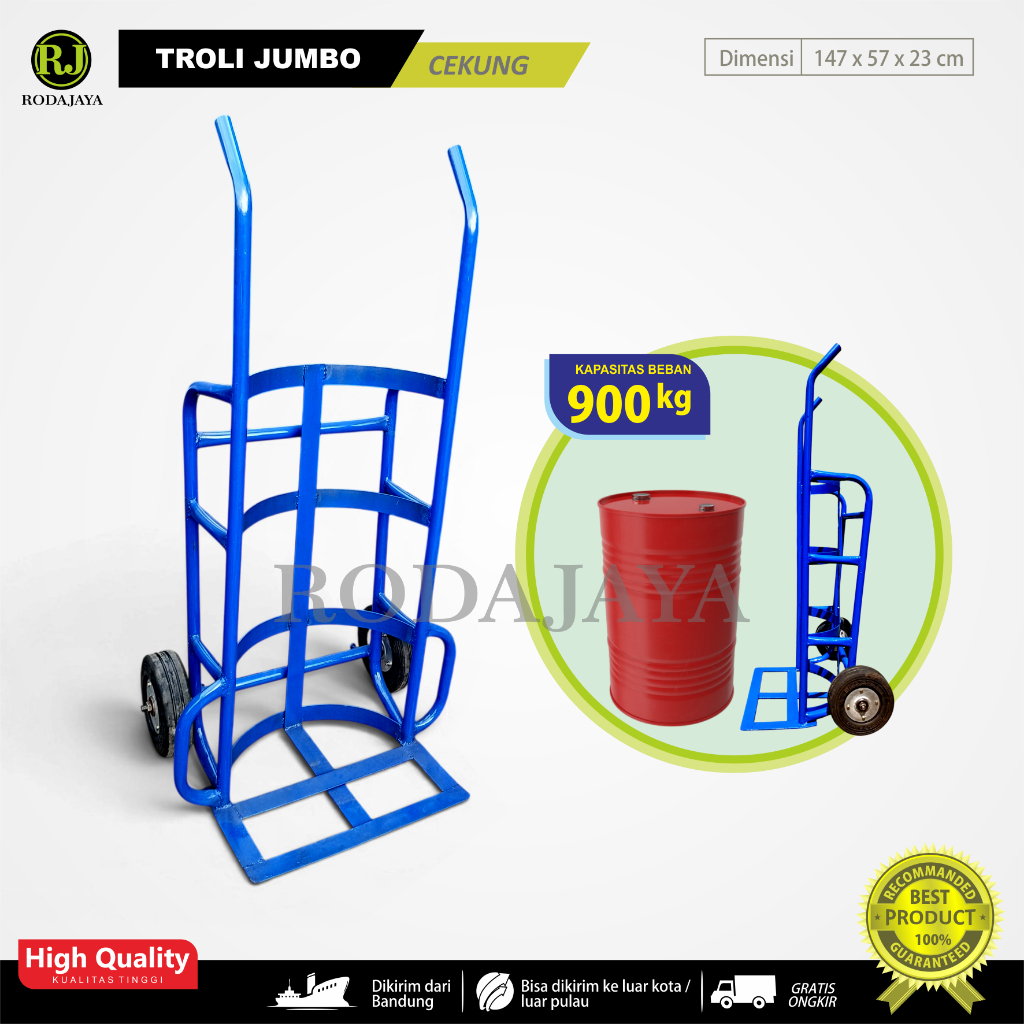 Troli Drum oli /Trolley JUMBO Kapasitas beban 900 kg / alat angkut Multifungsi serbaguna / Troli dor