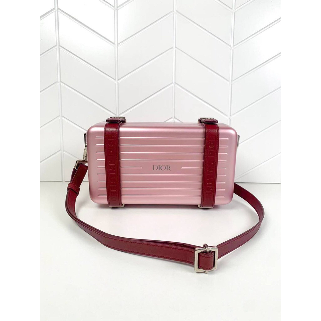 (PRELOVED) Dior x Rimowa Personal Clutch in Rose Pink Aluminium