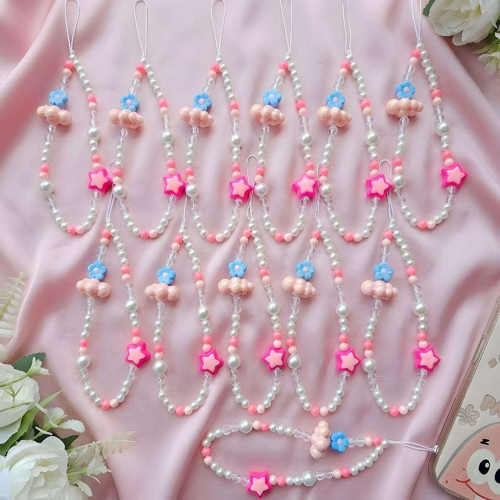(12 pcs) Gantungan Hp Phone Strap Gantungan Tas Bag Charm Gantungan Kunci Keychain Barang Grosir Aks