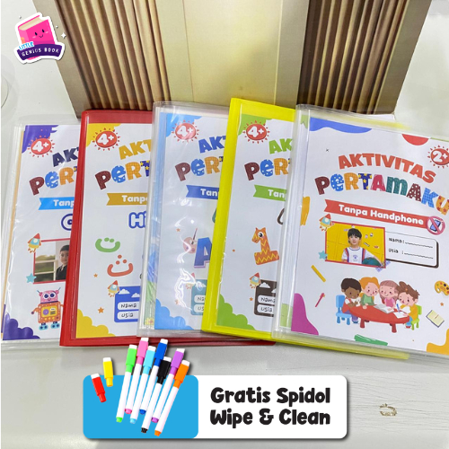 Buku Worksheet Aktivitas Pertamaku, Abjad, Angka, Coding, Hijaiyah Bisa Custom Nama  Worksheet Anak 