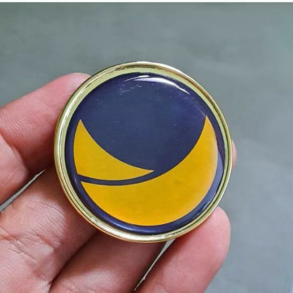 Pin Bros Logo PARTAI NASDEM Pin Bulat Kuningan Logo NASDEM 3cm PENITI/MAGNET