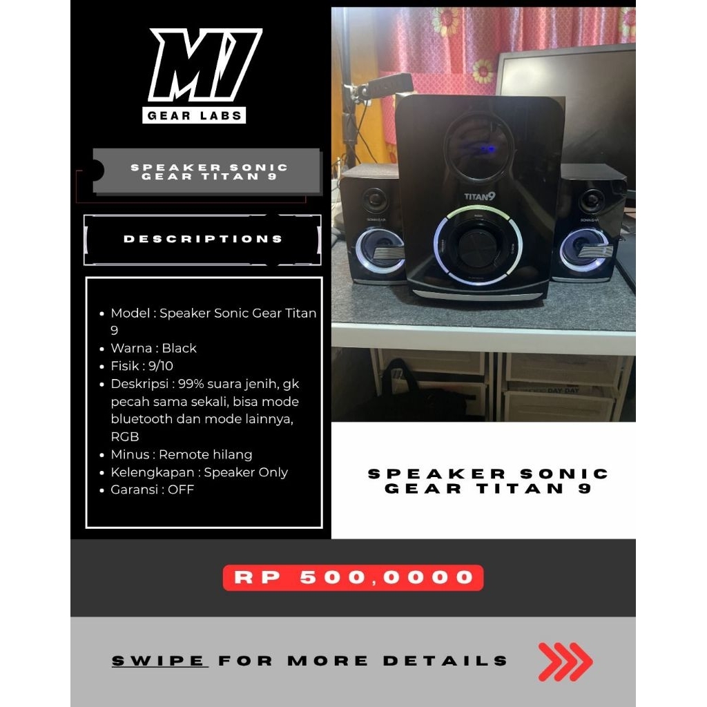 Speaker Sonic Gear Titan 9 (Second)