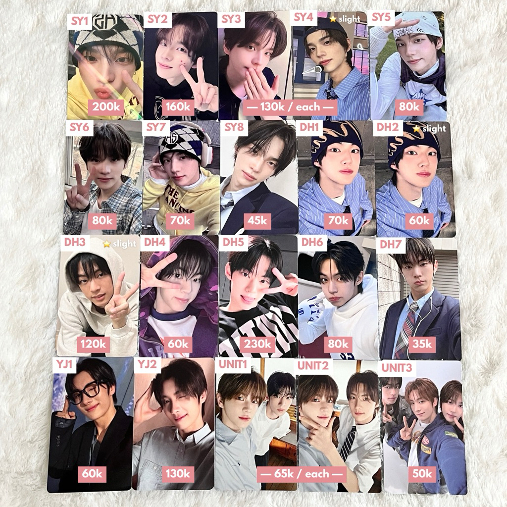 [official] photocard dohoon youngjae tws sparkling blue summer beat last bell try with us hajimemash
