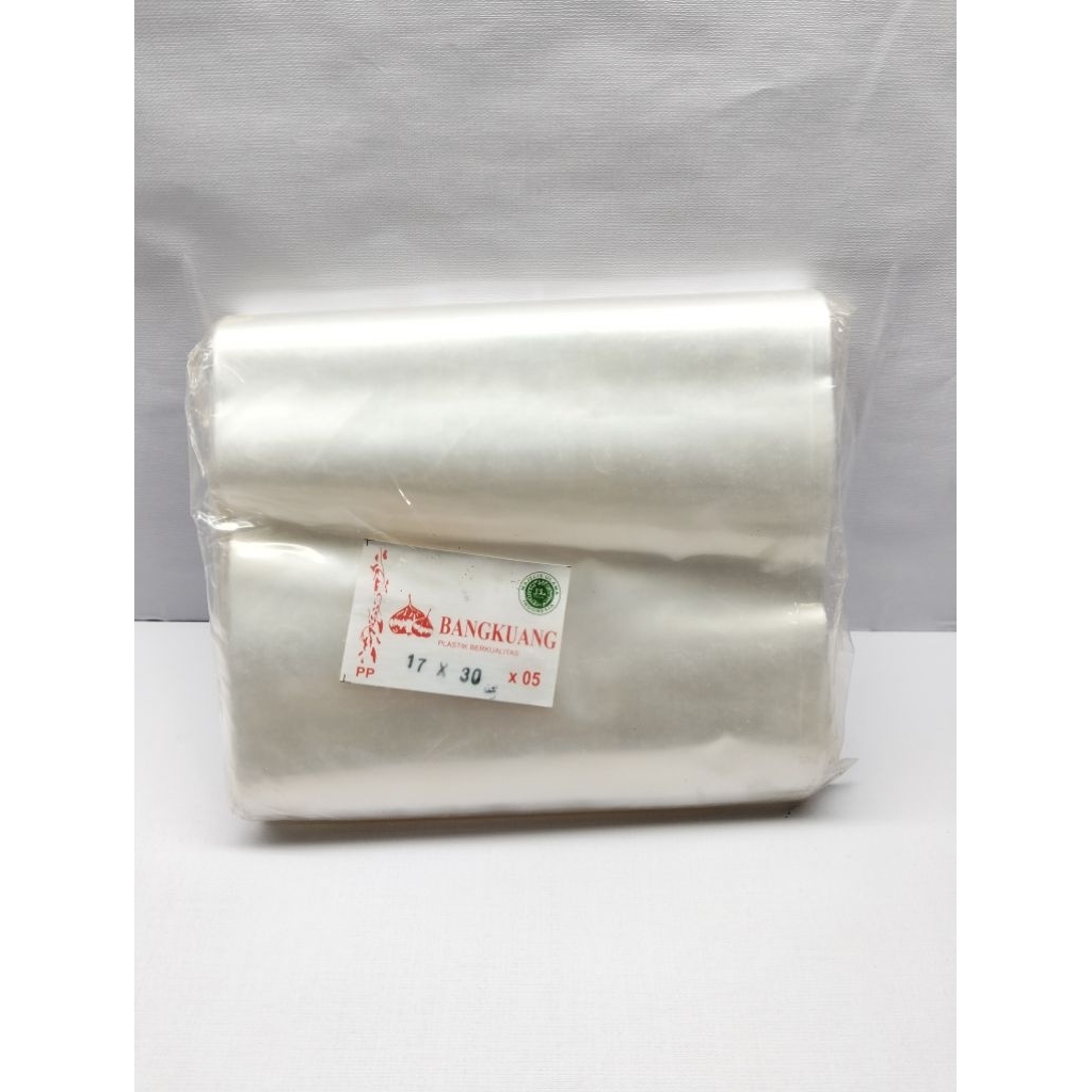 PLASTIK PP BANGKUANG/ UK 17X30 PP Bening ( 1 BKS)