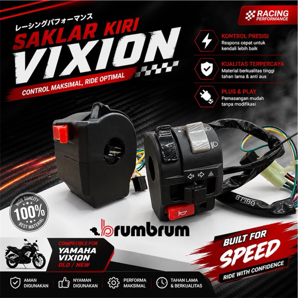 SAKLAR KIRI VIXION + HAZARD