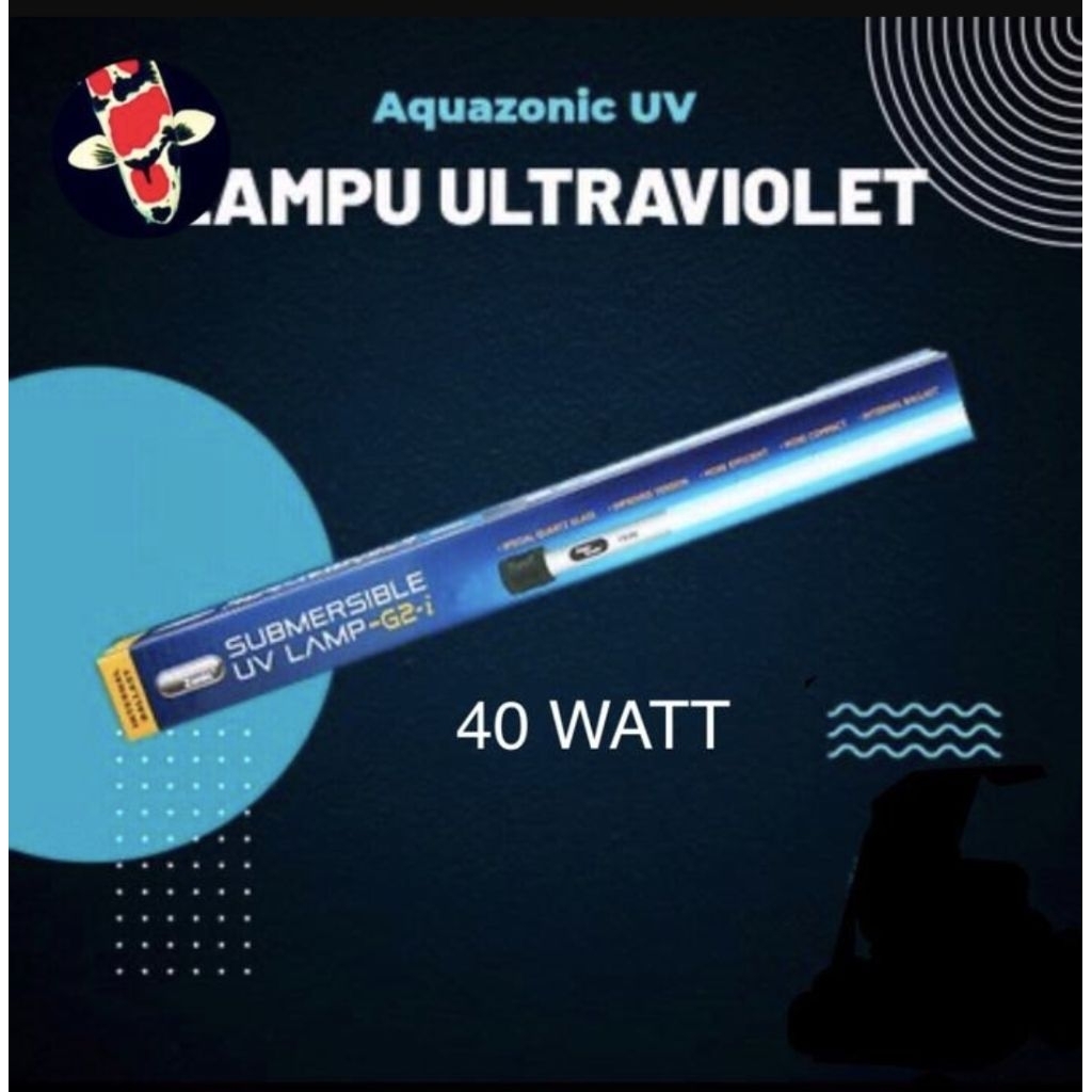 Lampu UV Filter Aquazonic Aqua zonic / Submersible UV Lamp / daya 15 20 30 40 w watt / Ultra Violet 