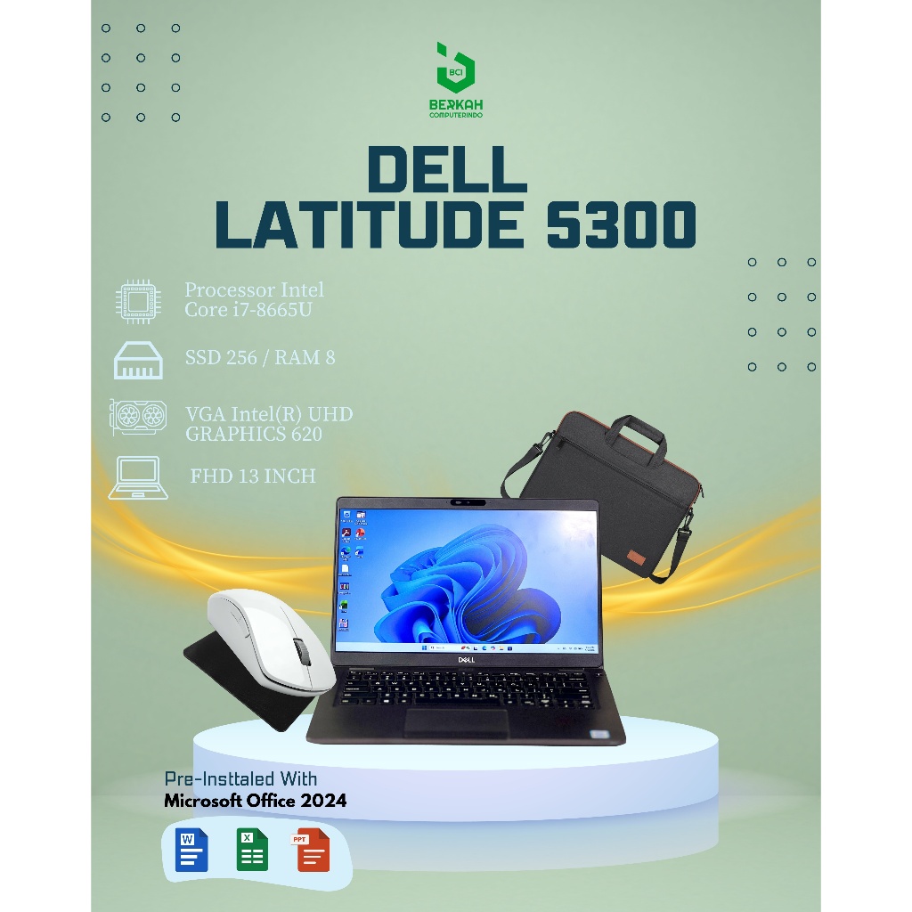 Laptop DELL LATITUDE 5300 Core i7 gen 8 RAM/SSD  8GB/256GB