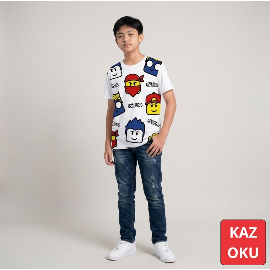 KAZOKU () Baju kaos anak anak ROBLOX SERIES-6-8-10-12-14