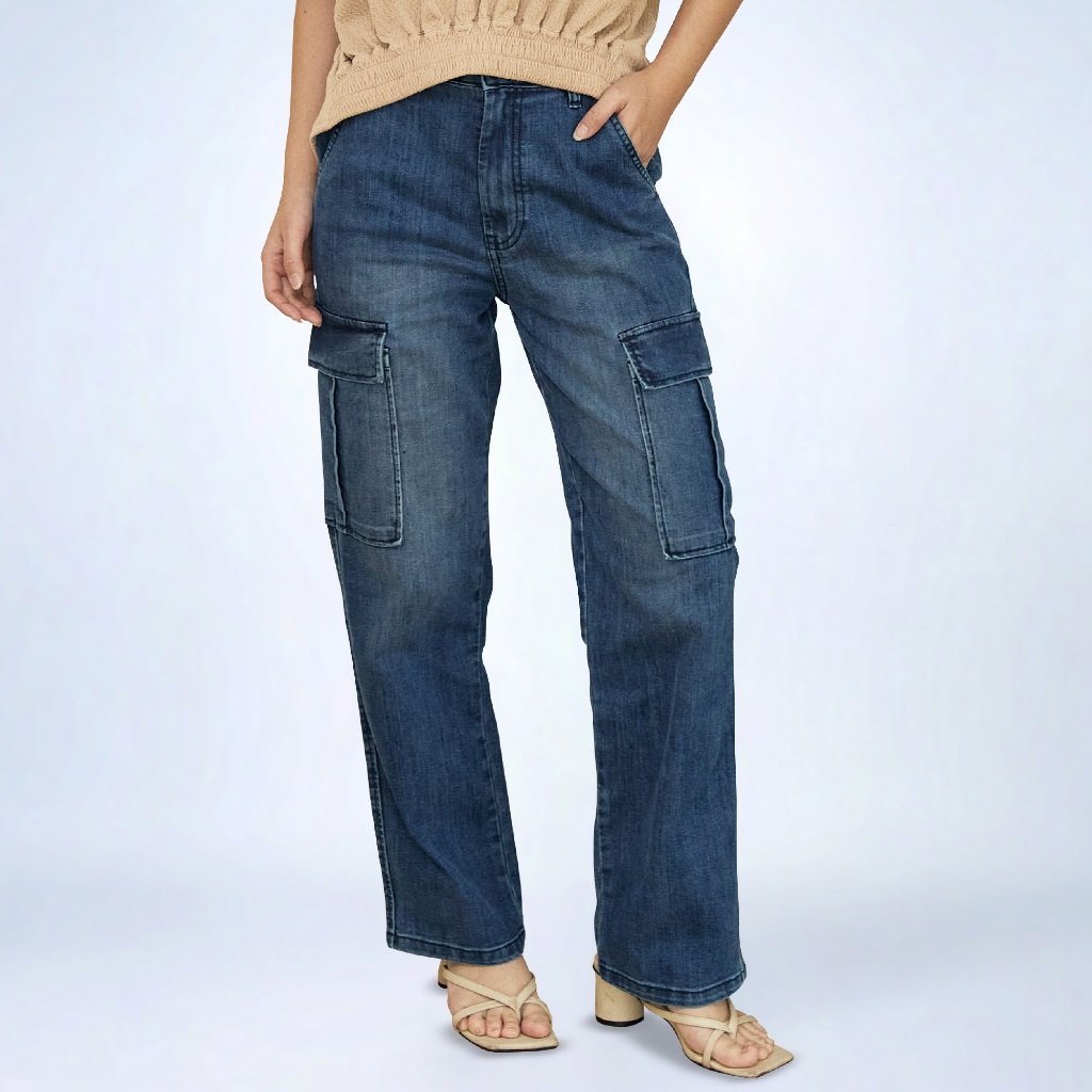 Emba Ladies - Hetsey Celana Cargo Jeans Wanita Collection