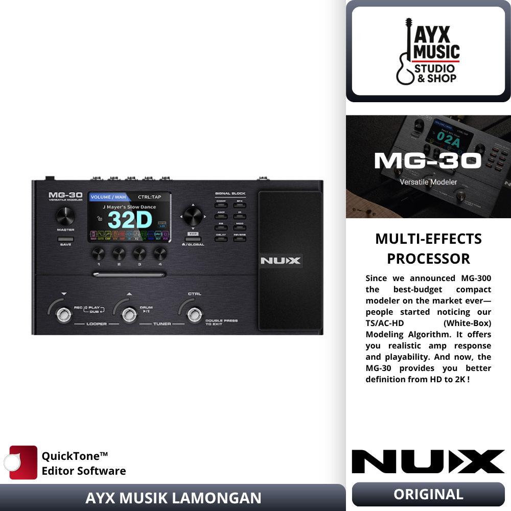 NUX MG-30 | Versatile Modeler | Efek Gitar NUX