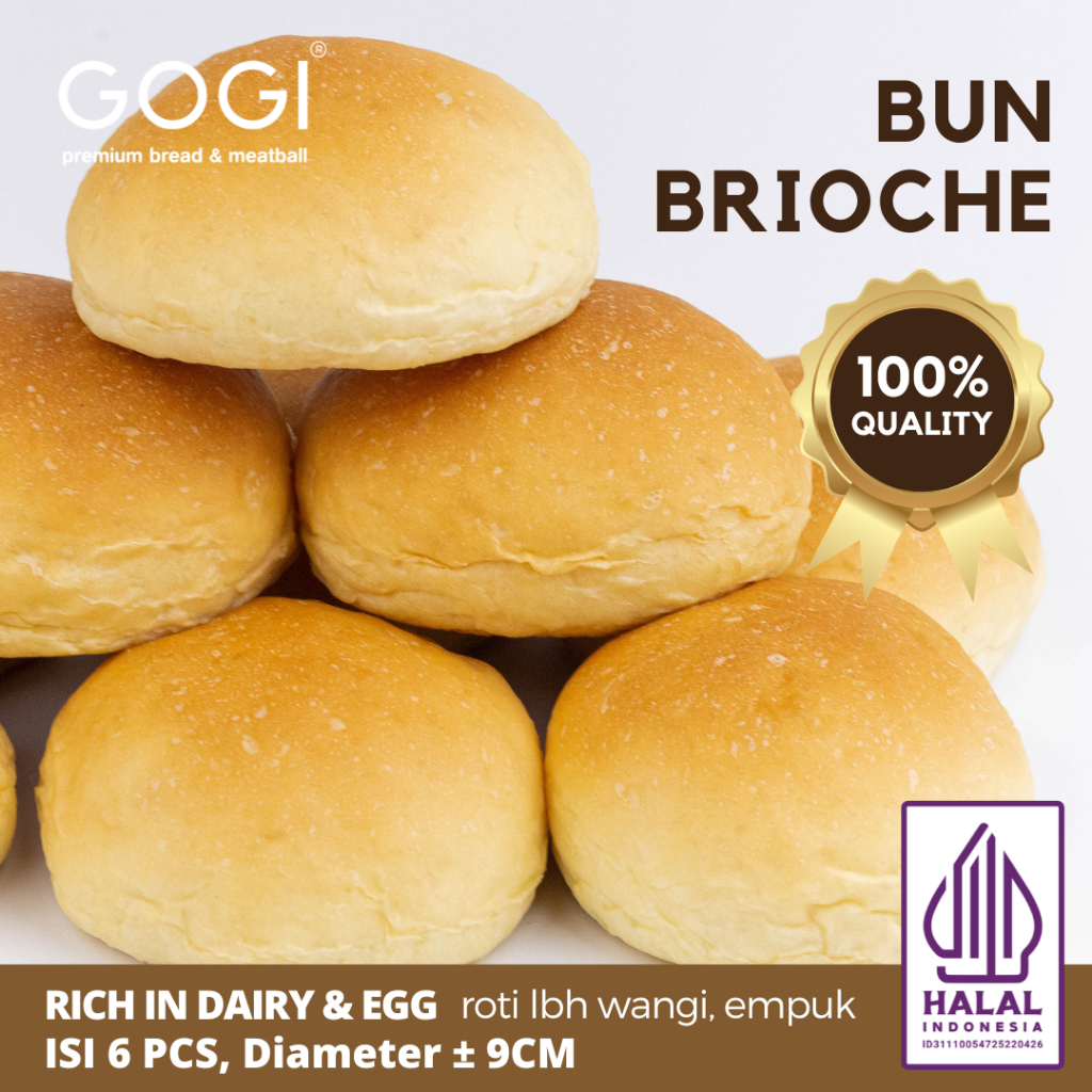 Burger Bun BRIOCHE Bun Burger BRIOCHE PREMIUM Isi 6 PCS