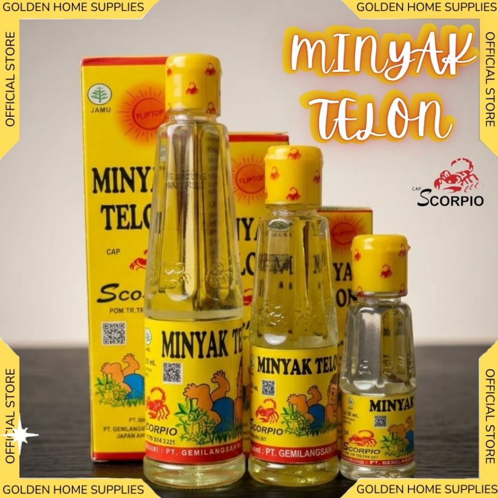 Minyak Telon Cap Scorpio Ukuran kecil 30ml sedang 60ml besar 100ml untuk Bayi Menghangatkan
