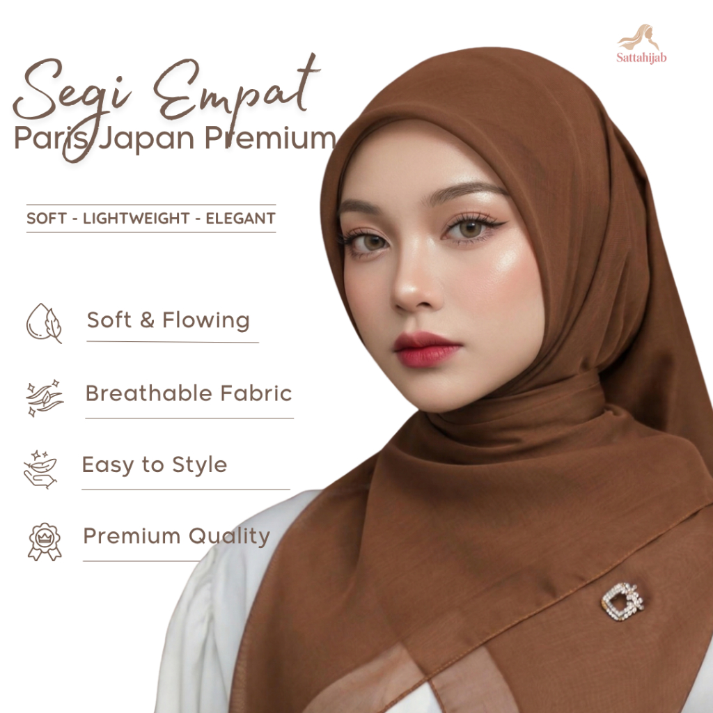 Paris Japan Premium - Hijab Segi Empat Paris Japan Premium