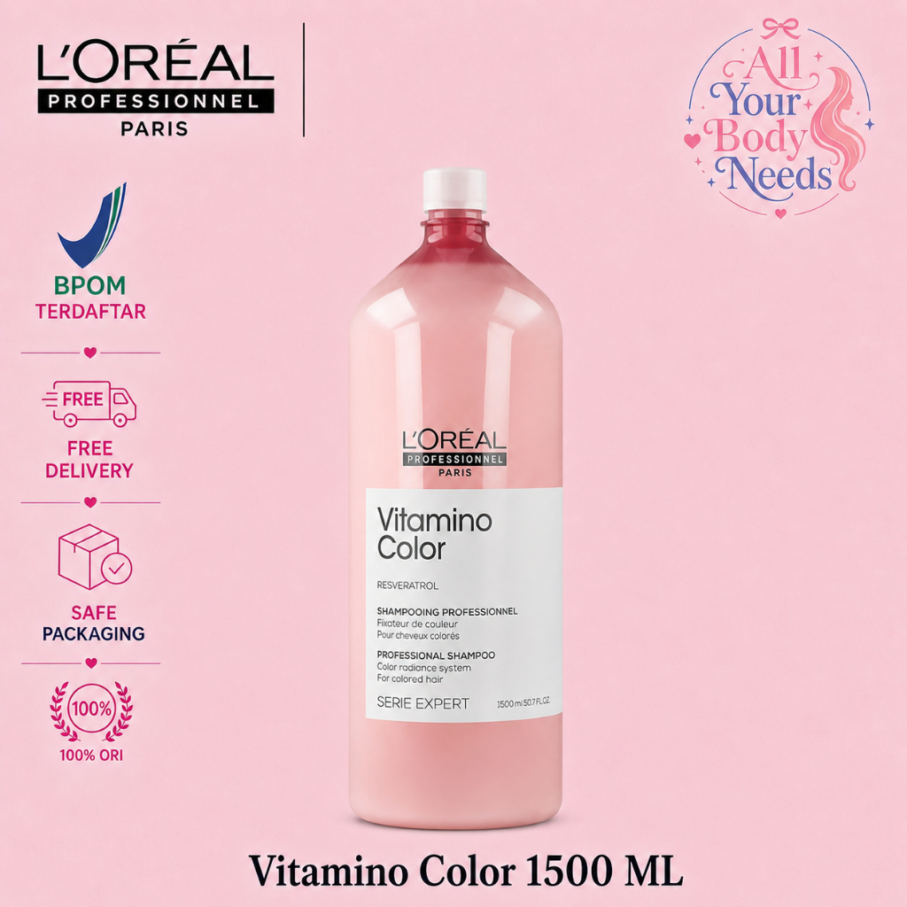 Loreal Serie Expert Shampoo 1500 ML Vitamino Color Silver Absolut Repair Liss Dermo Purifier Dermo Clarifier Dermo Regulator Scalp Advanced Curl Pro Longer Metal DX Shampoo