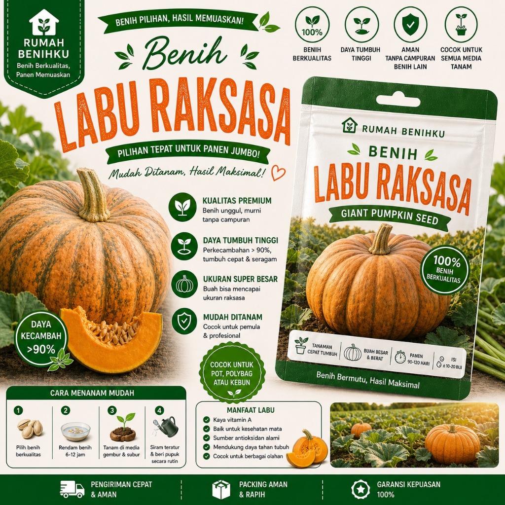 5 Bibit Labu Raksasa Indonesia (Tahan Banjir)
