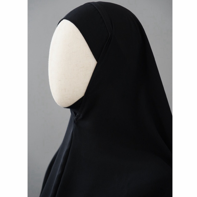 Khimar Black series by ezella.id