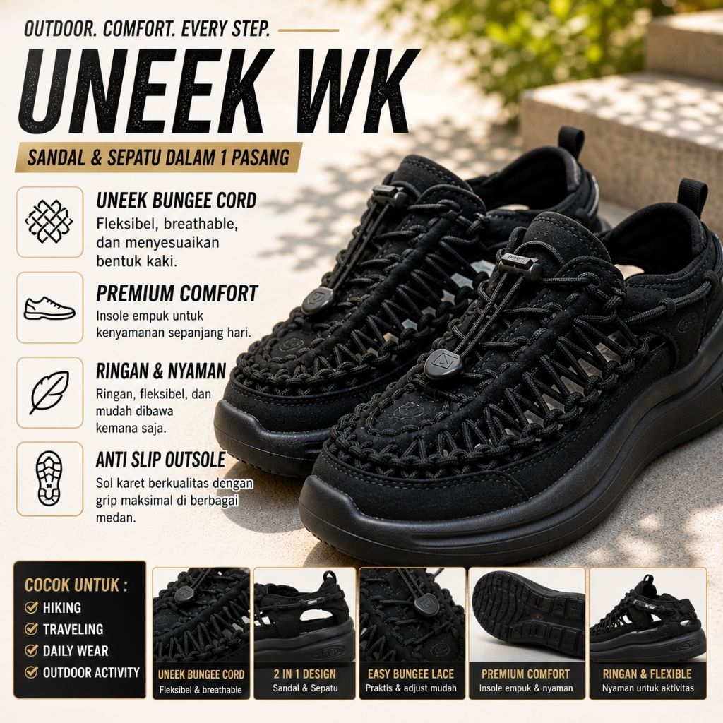 Sandal Sepatu K33N uneek WK Sneaker