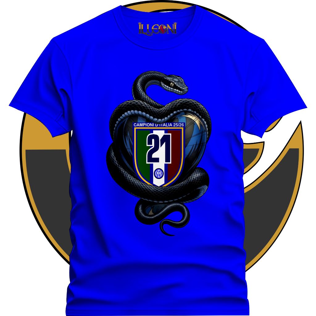 BIG SIZE (S-5XL) Kaos inter scudetto 21 vol 7 | kaos Inter Milan Champions 2026