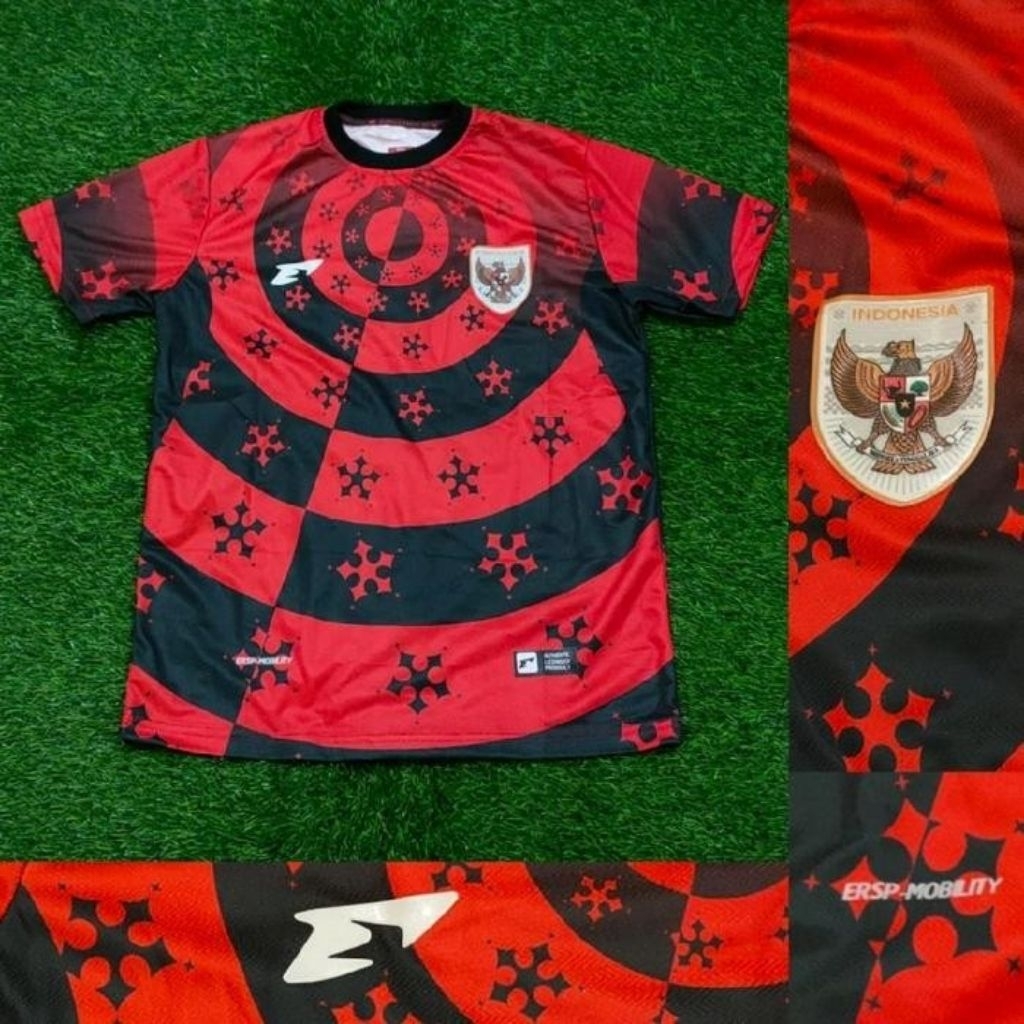 JERSEY PREMATCH TIMNAS INDONESIA ERSPO MERAH TAHUN 2025 GRADE ORI