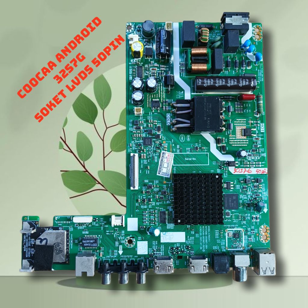 motherboard tv COOCAA 32s7G soket 50pin - mb coocaa 32s7g soket 50pin - mainboard tv coocaa 32s7g - 