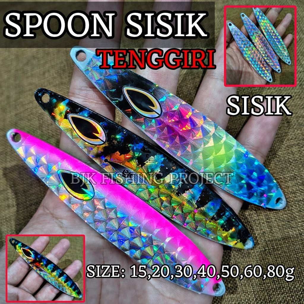 SPOON SISIK IKAN, SPOON TENGGIRI SUPER AMIS CASTING LAUT UMPAN PANCING BJK