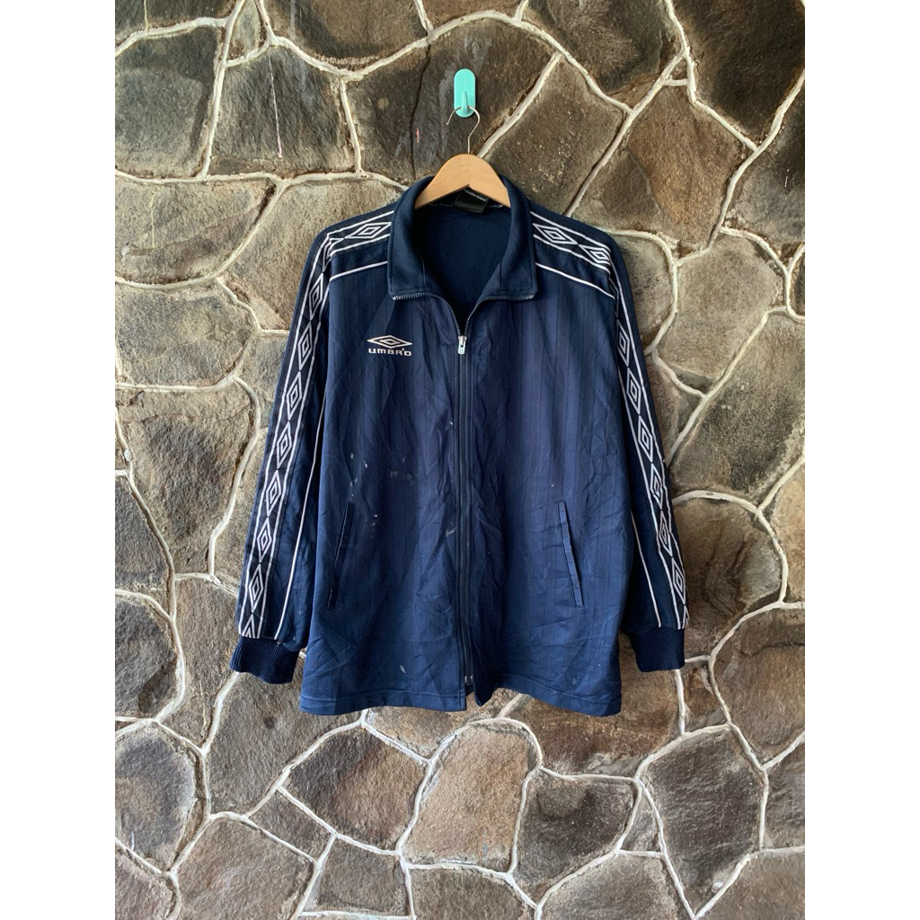 Tracktop Jacket Umbro Taped Big Logo Navy