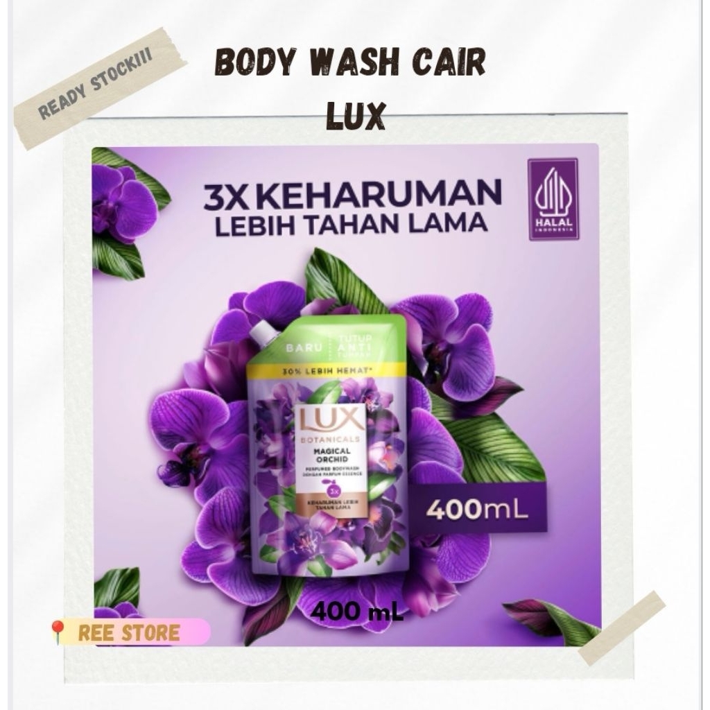 SABUN LUX 400ML / SABUN MANDI CAIR LUX/ UNGU