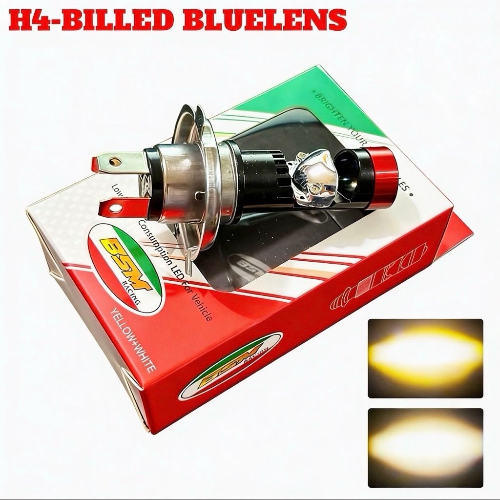 COD LED LAMPU LED LASER H4 MODEL BILED LASER SUPER TERANG LAMPU LED LASER H4 BLUELENS