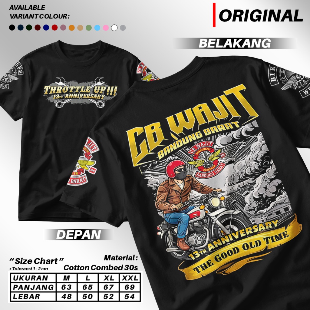 Kaos Acara CB Wajit Bandung Barat Kaos Unisex Kaos Pria & Wanita