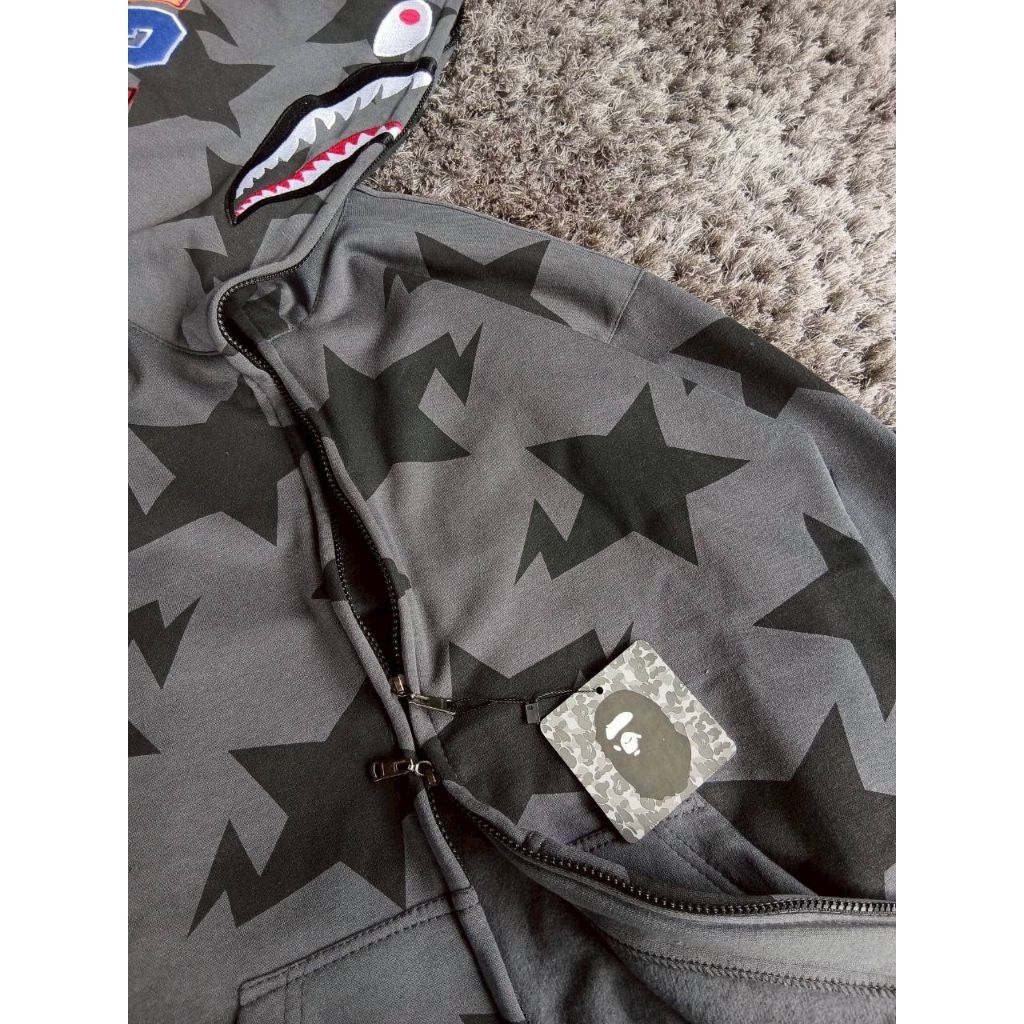 hoodie bape fullziper Abu star unisex