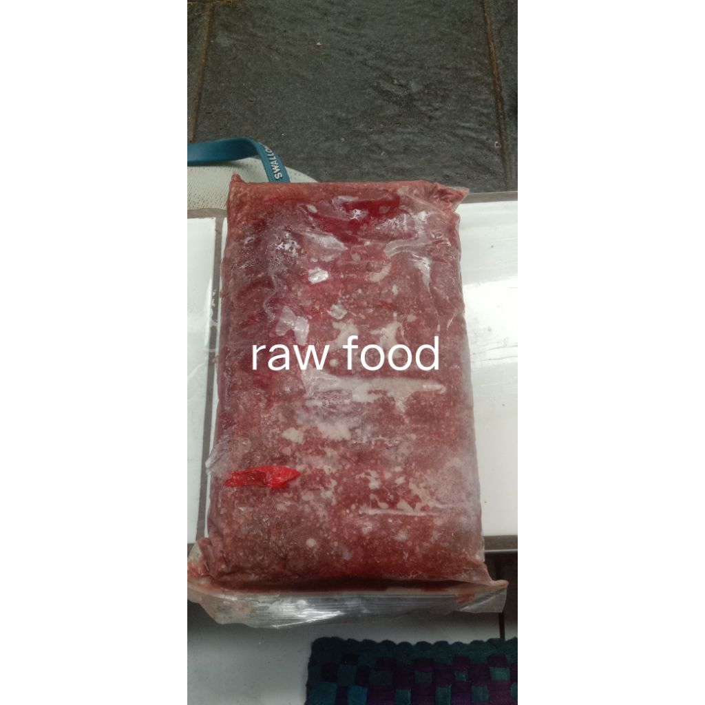 daging ayam giling, raw food, pakan ternak, kucing, dogi