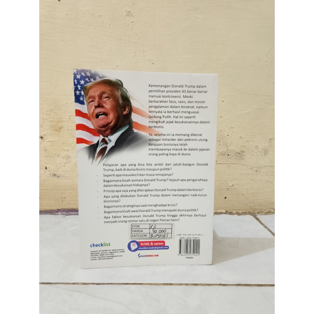 BUKU JATUH BANGUN DONALD TRUMP