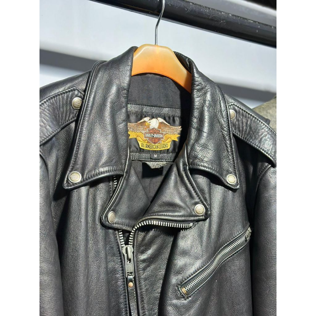 Harley Davidson Genuine Leather Biker Jacket X Jaket Kulit Ramones Schott Perfecto Avirex RBC Aero V