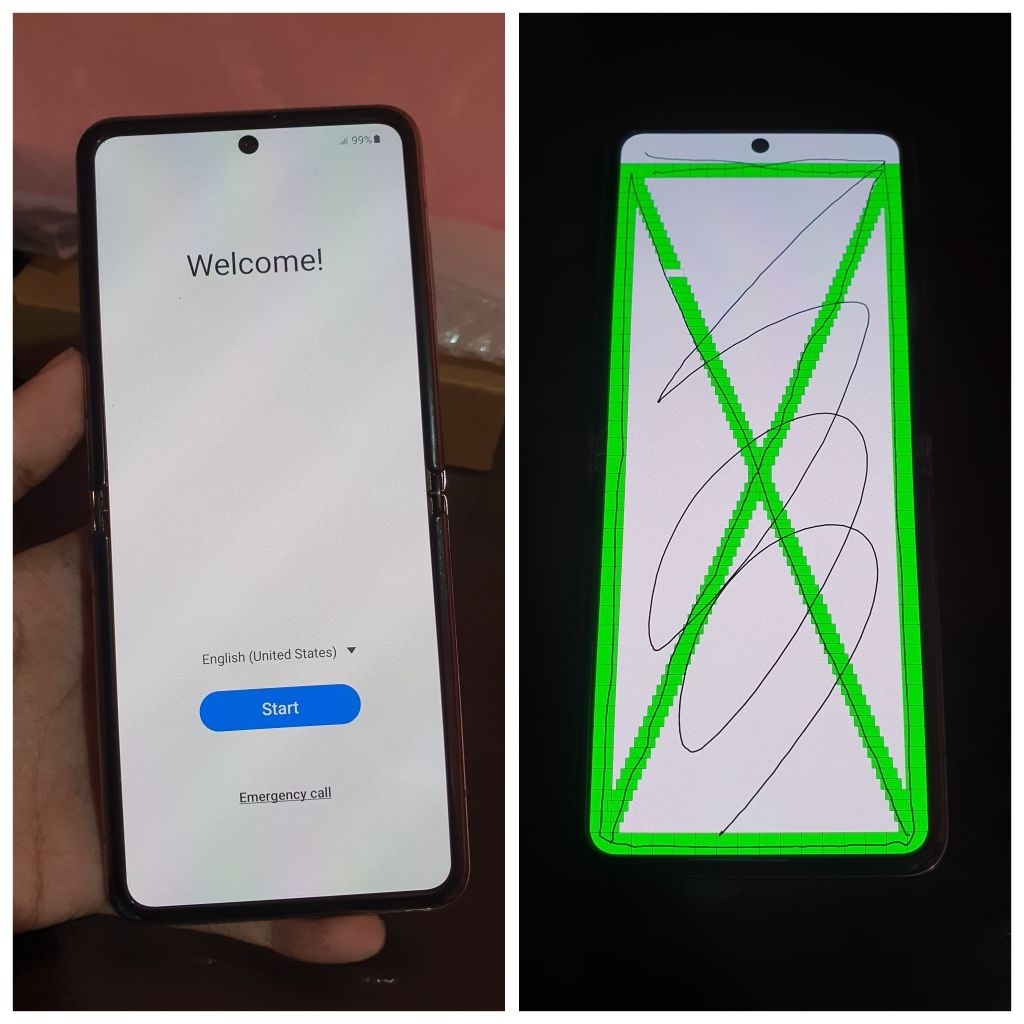 Lcd Samsung Z Flip 1 5G Original Copotan Normal