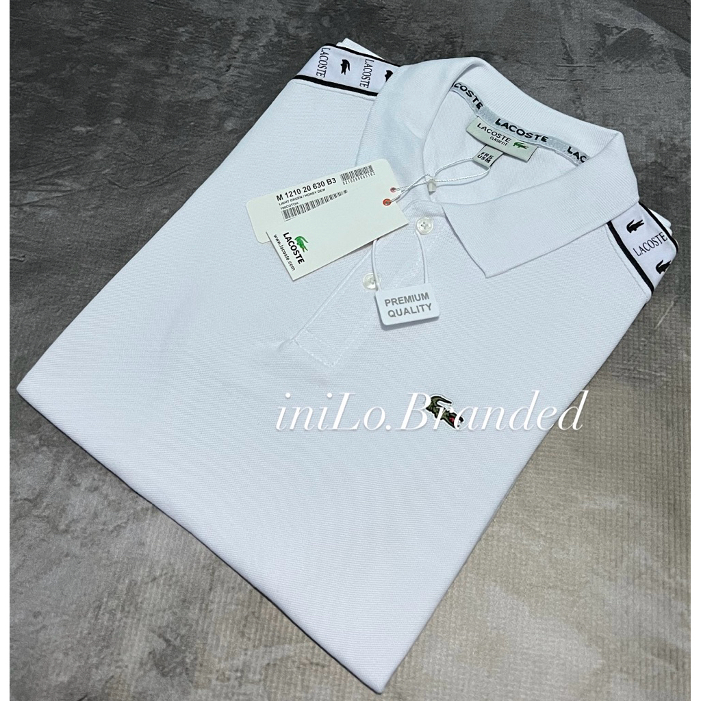 iniLo.Branded~Baju kerah kaos polo shirt LCT/logo buaya 3D List motif bahan adem size M L Xl