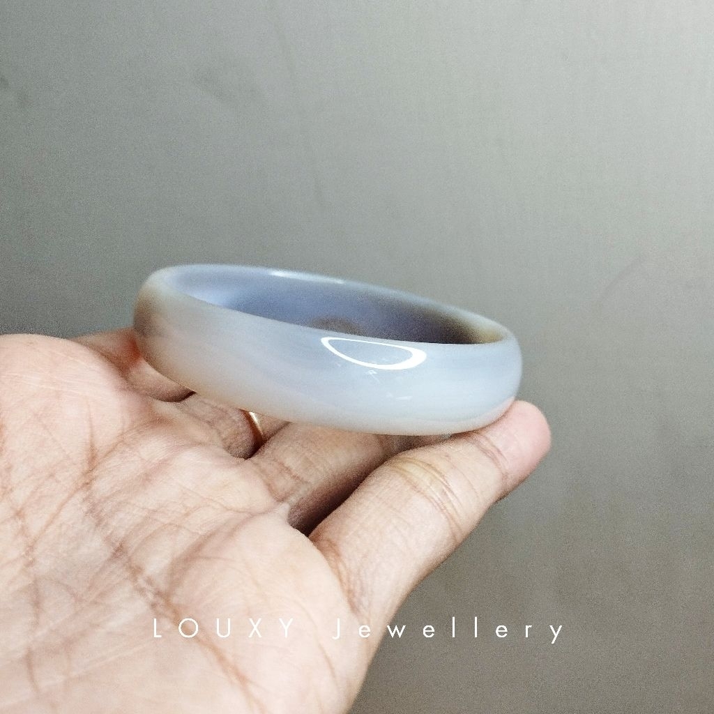 Agate Bangle 52mm Natural Agate Gelang Batu Alami