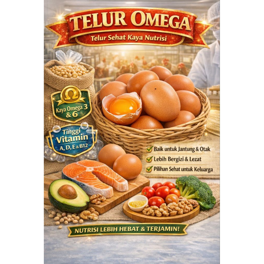 Telor Ayam / Telor Premium / Telor Omega 1 Kg