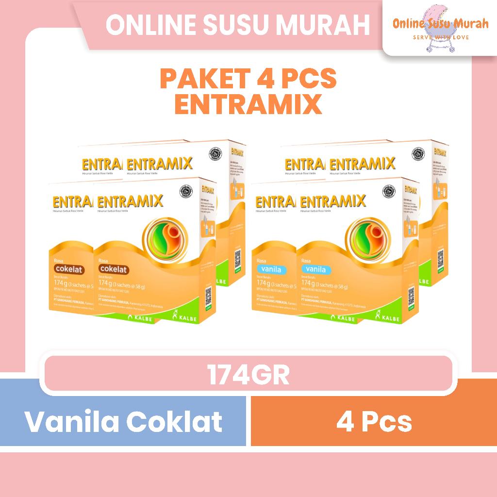 ENTRAMIX PAKET 4 KOTAK VANILA COKLAT 174GR SUSU DEWASA 174 GR SSKD