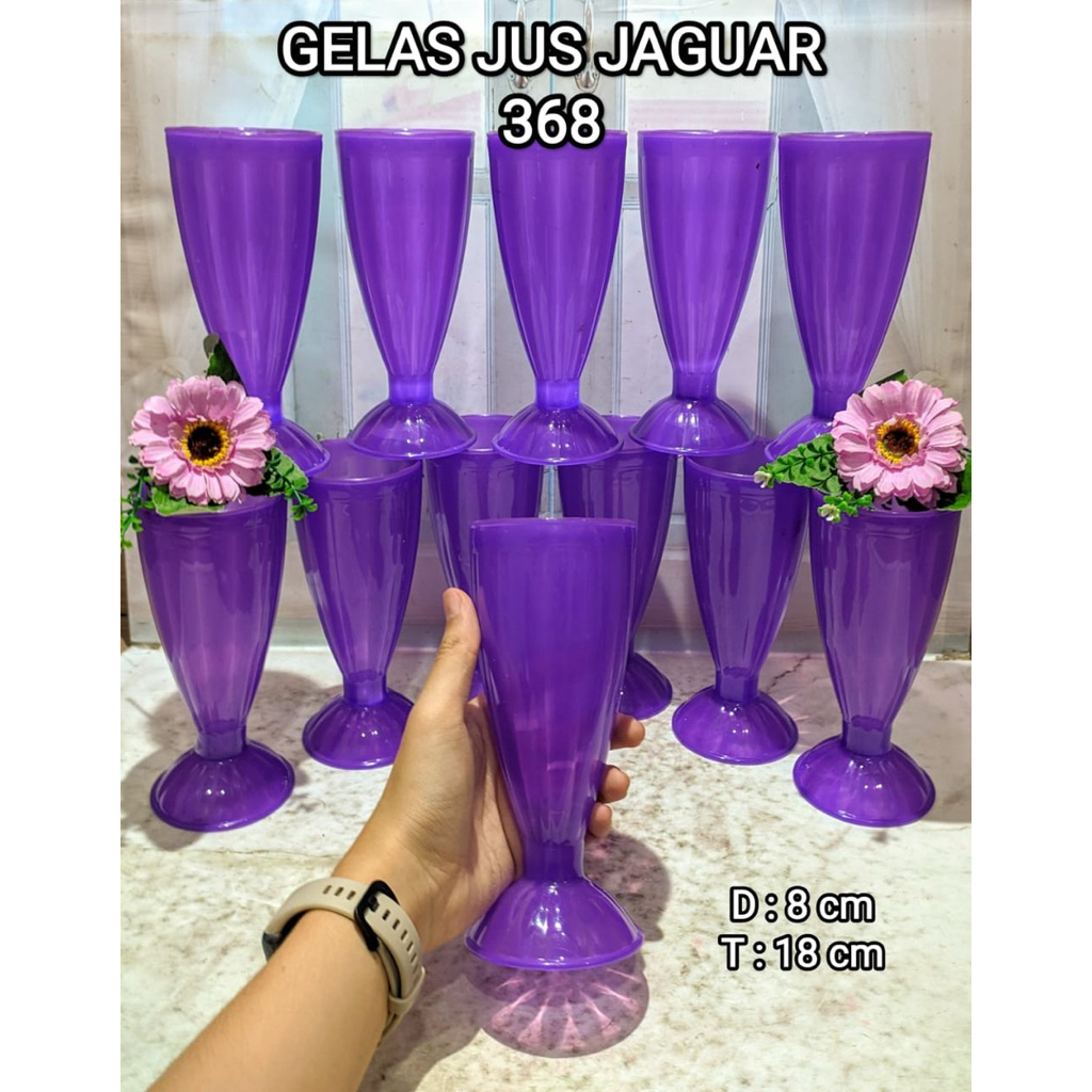 Gelas Jus Jaguar 1 PCS Bahan Plastik - Gelas Jaguar Plastik Cocok Untuk Teh Es - Gelas Jus Plastik J