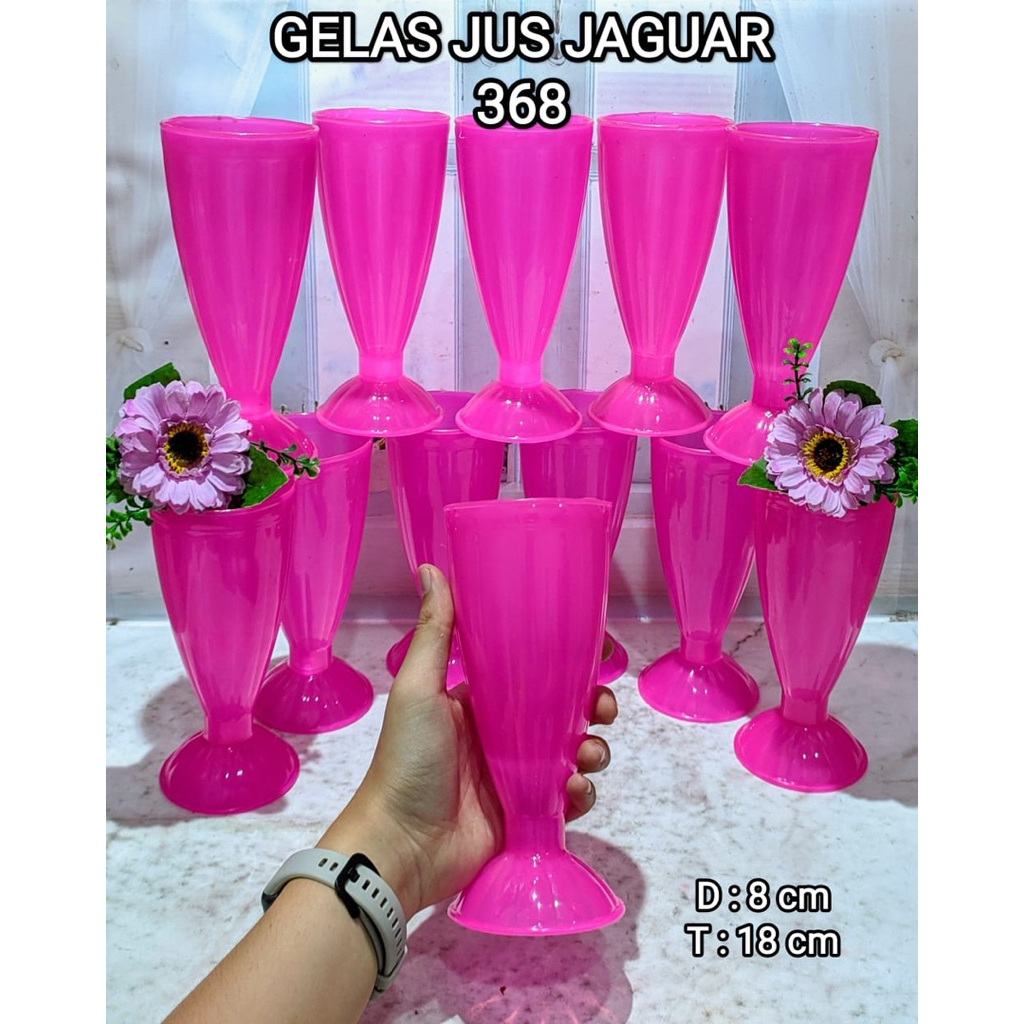 Gelas Jus Jaguar 1 PCS Bahan Plastik - Gelas Jaguar Plastik Cocok Untuk Teh Es - Gelas Jus Plastik J