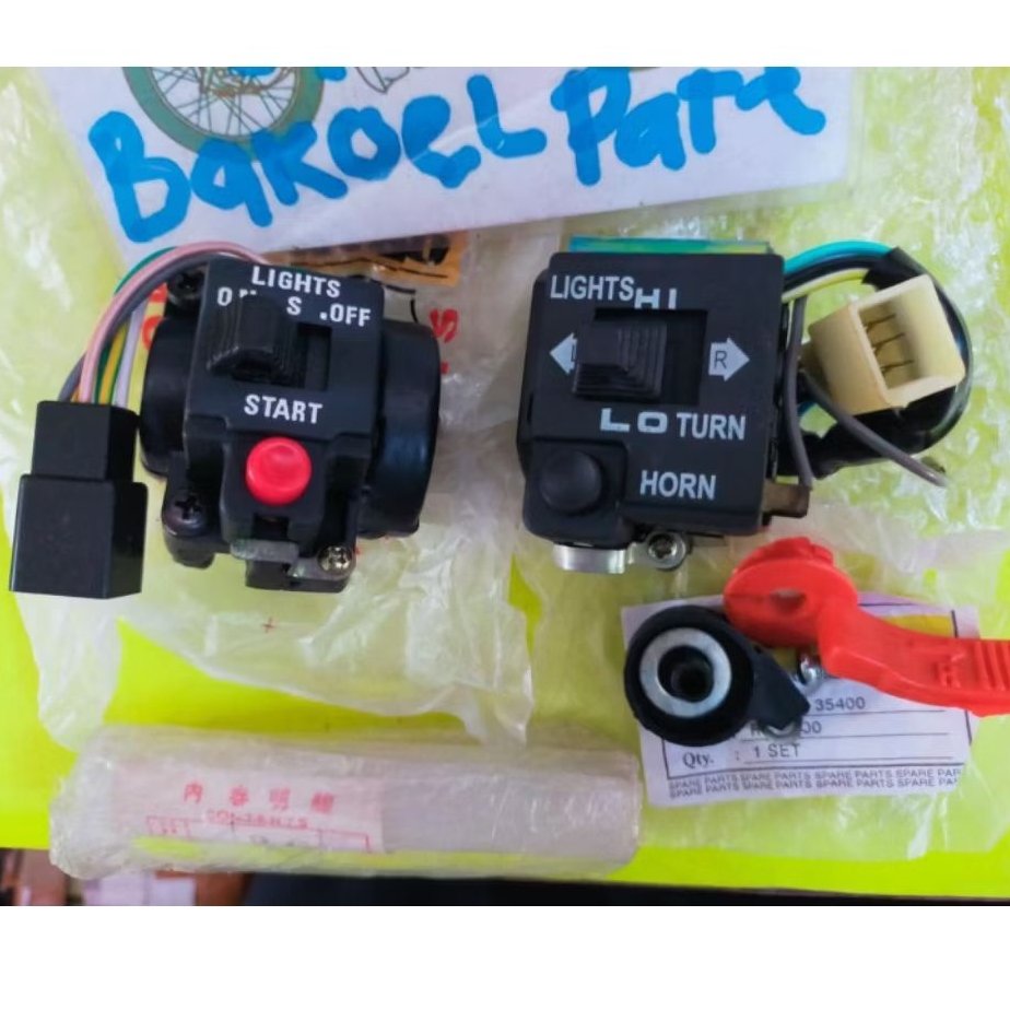 holder saklar lampu tombol switch set kanan kiri Suzuki RC80 RC 80 RC100 tahun tua