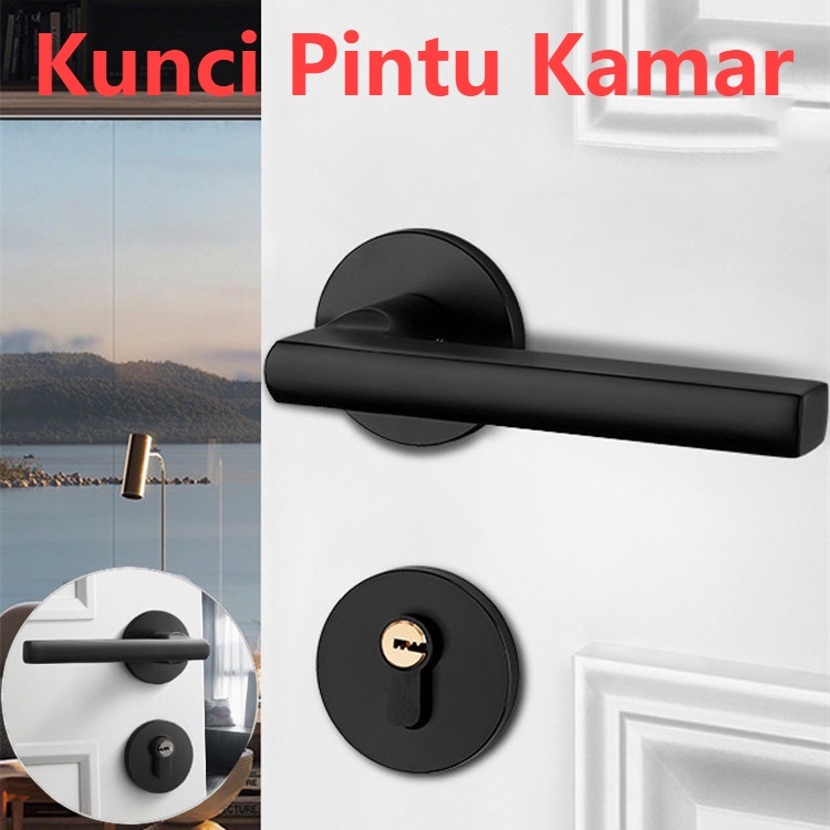 Kunci Pintu Baja Tahan Karat yang Dapat Disesuaikan Rumah Tangga Universal Door Lock Kunci Pintu Kam