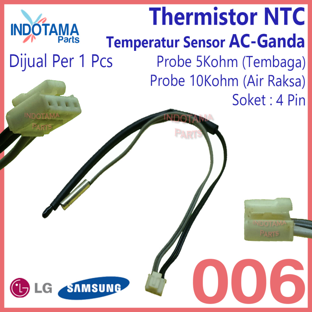 Thermistor AC Ganda LG/Samsung 5Kohm tembaga 10Kohm Air raksa A-006