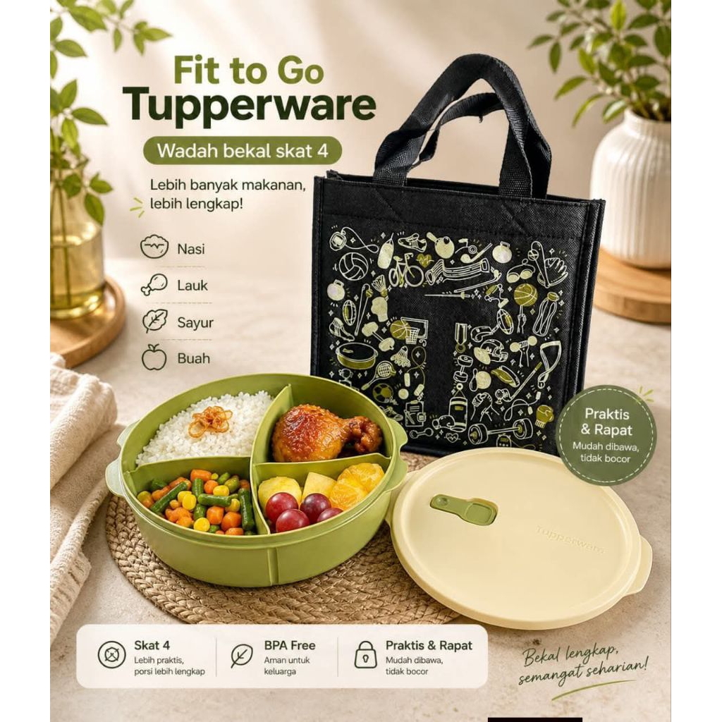 TUPPERWARE FIT TO GO LUNCH SET