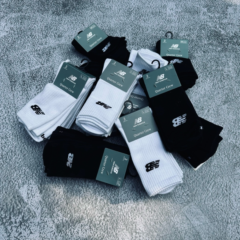 Socks Nb Unisex Quarter Kaos kaki 3pasang BNWT Original Resmi
