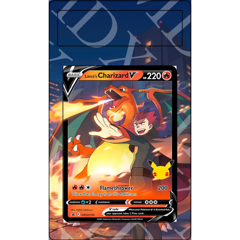 Lance's Charizard V #SWSH133 Pokemon Celebrations (Custom Extended Art)