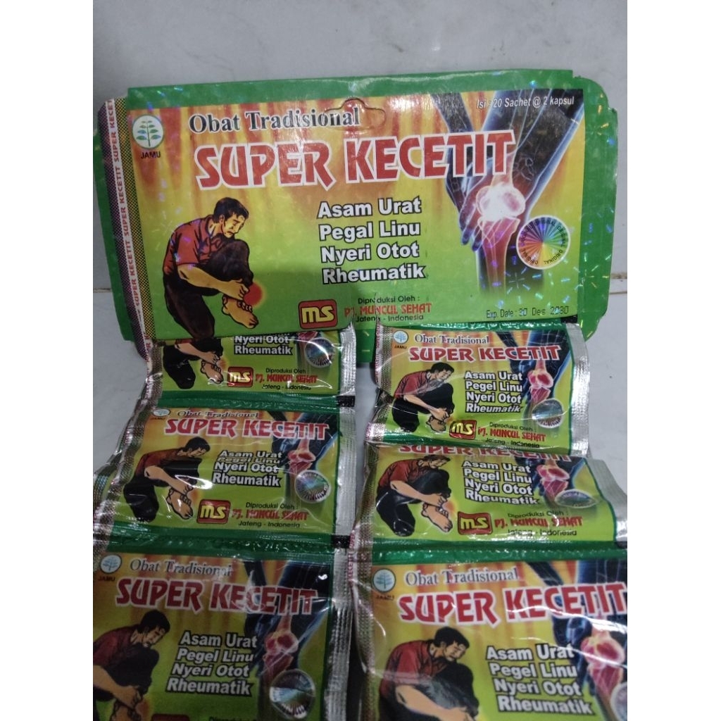 SUPER KECETIT kapsul Original (Asam urat Pegal linu)